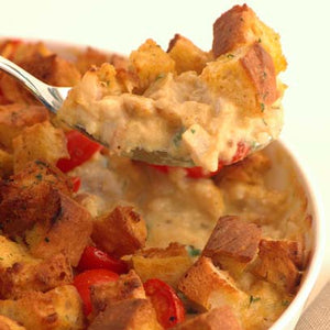Fish Pie with Crouton Topping