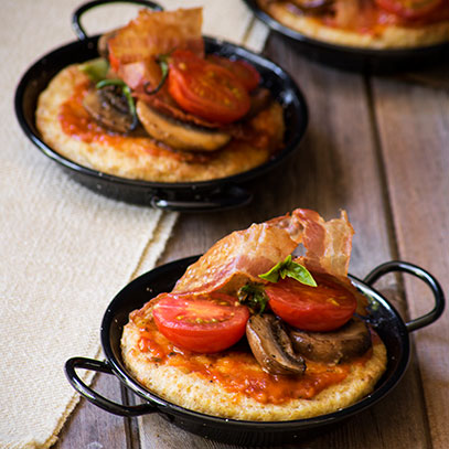 French Toast with Mushrooms and Bacon