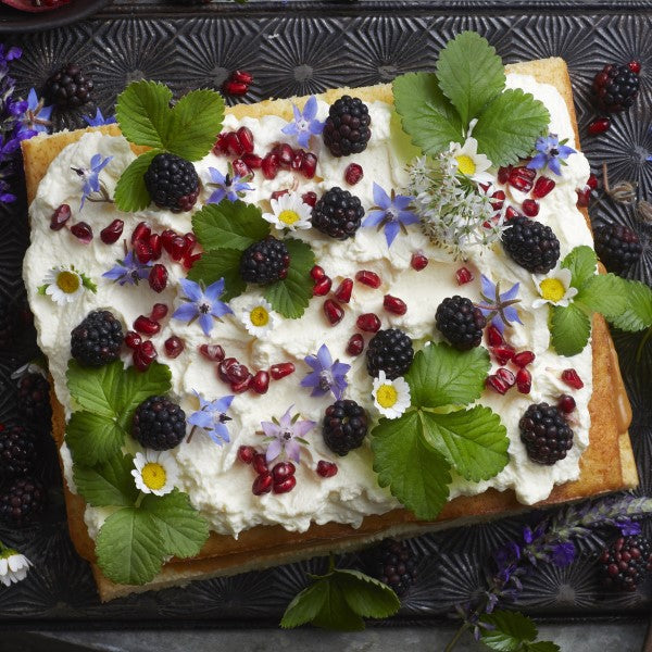 Spring Garden Cake with Whipped Cream