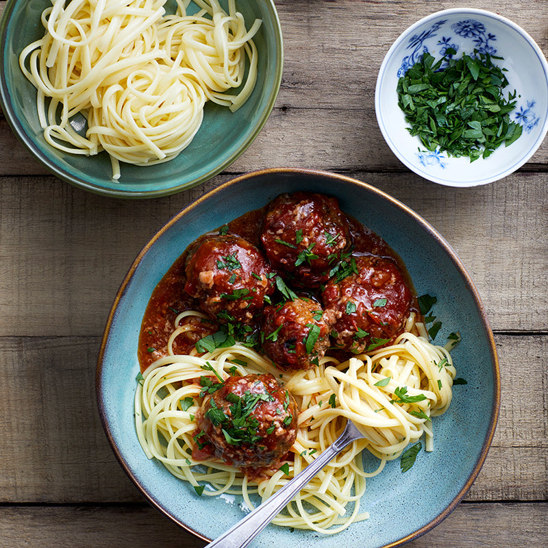 Meatballs de Luxe with Spaghetti