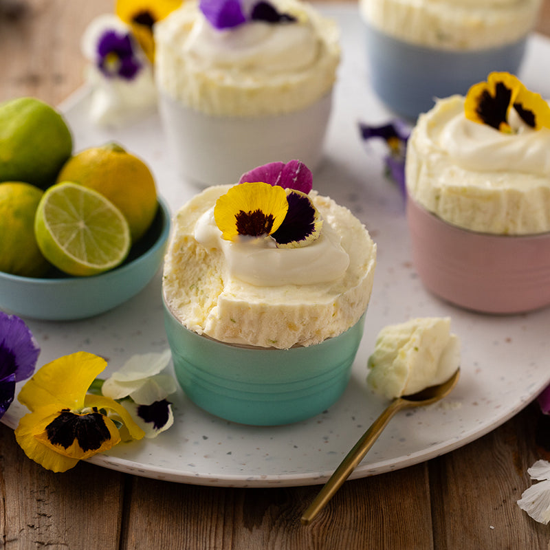 Chilled Pineapple Cheesecake Soufflés