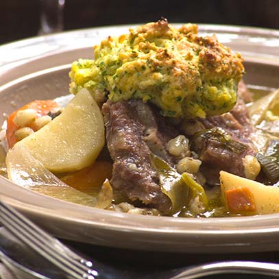 Irish Stew with Browned Dumplings