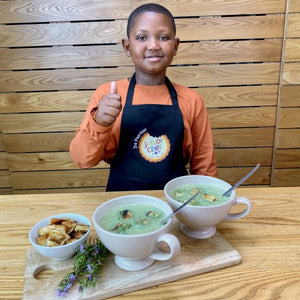 Spinach Soup with Rosemary and Croutons