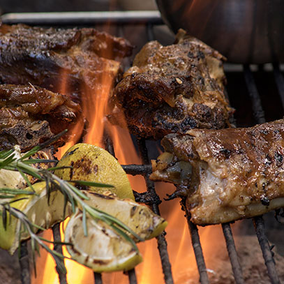 Lamb Necks on the braai