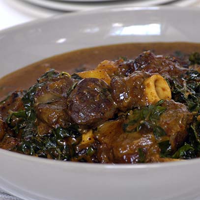 Lamb Shank Curry with Spinach