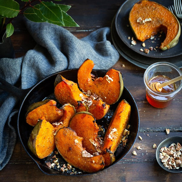 Roasted Pumpkin with Pecans and Honey