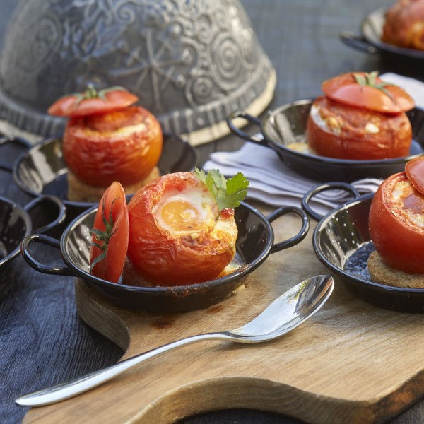 Baked Eggs in Tomato Cups with Curry Sauce