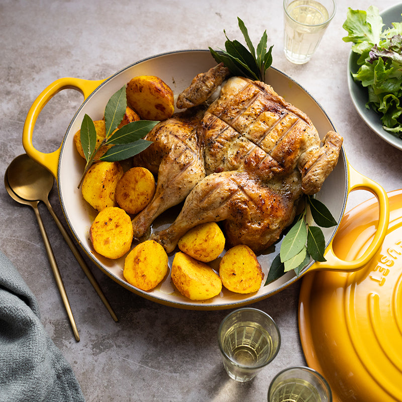 Maggie's Heritage Chicken with Golden Potatoes