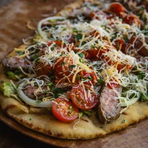 Naan Bread with Steak
