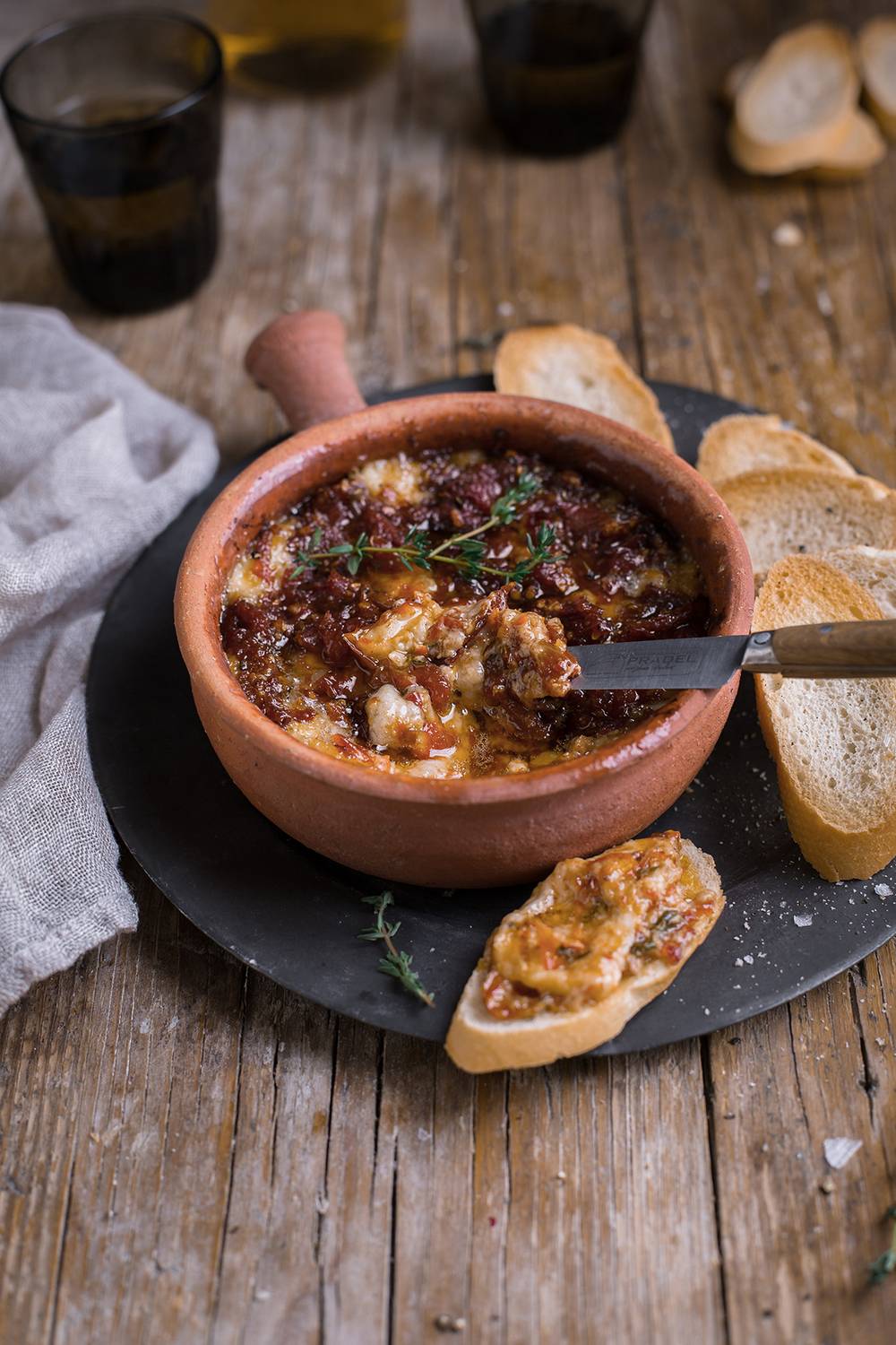 Baked Camembert with Sun-dried Tomatoes