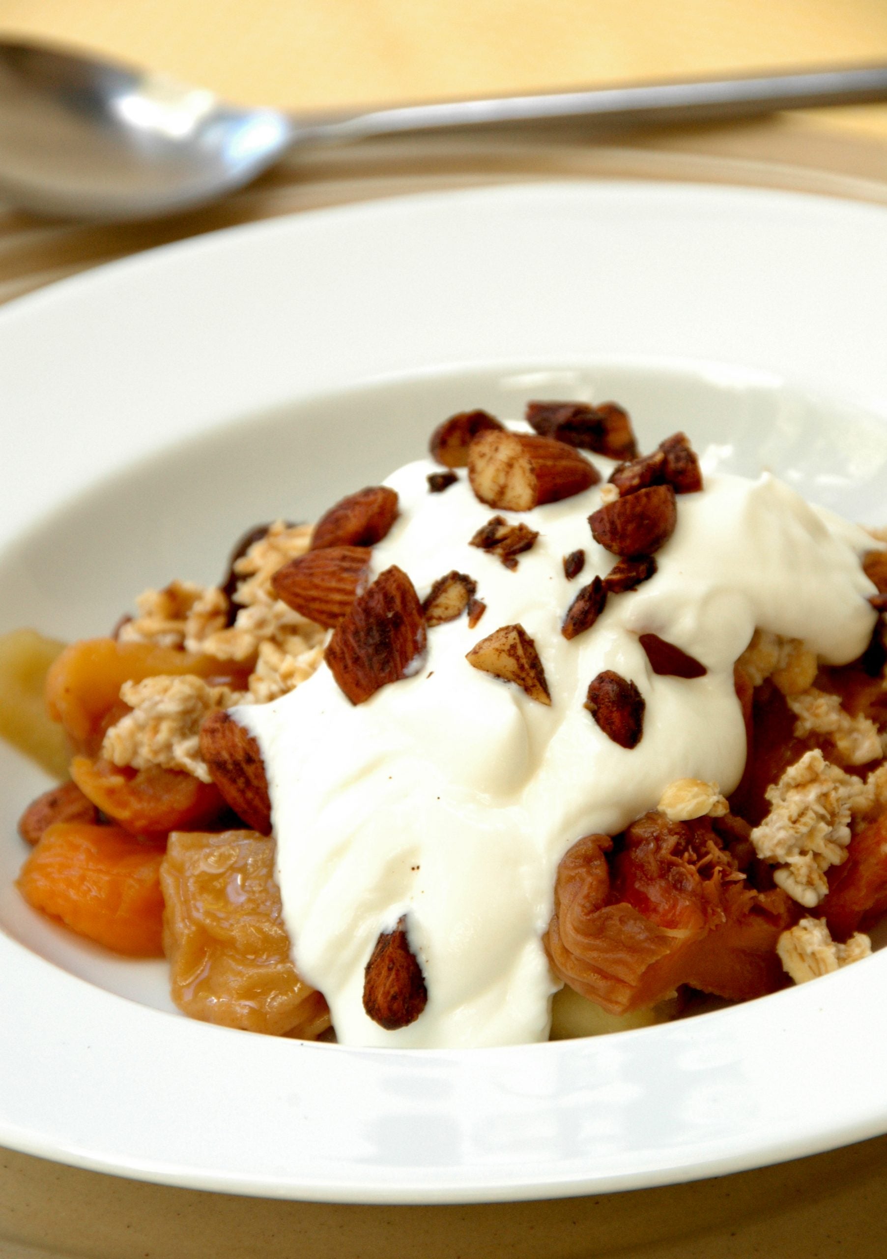 Oats with Stewed Fruit and Spiced Almonds