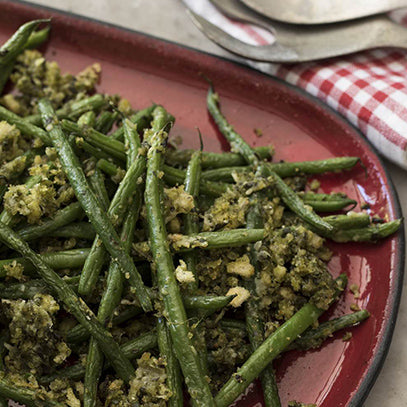 Parmesan-Crumbed Green Beans