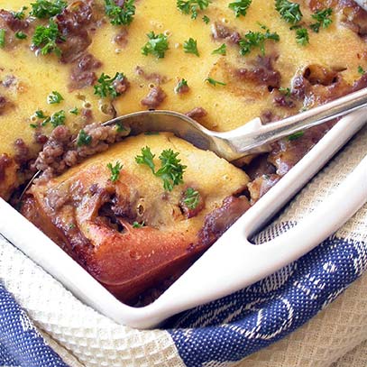 Peppered Mince Pie with Mushrooms