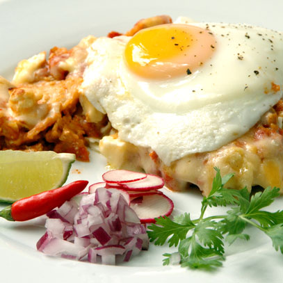 Peri-Peri Nachos with Fried Eggs