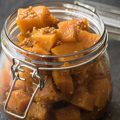 Pickled Butternut with Mustard Seeds