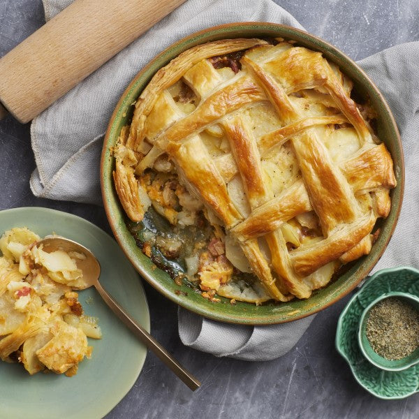 Potato Pie with Cheese & Bacon