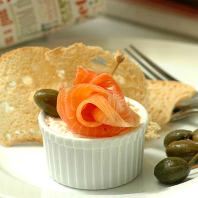 Prawn Paté with Smoked Salmon and Melba Toast