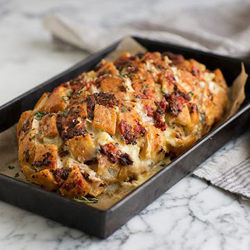 Pull Apart Cheese and Mushroom Bread