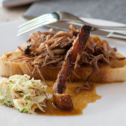 Pulled Pork Shoulder with Honey and Soy Crackling