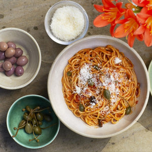 Spaghetti with Puttanesca Sauce
