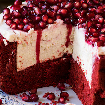 Red Velvet Pomegranate Cake