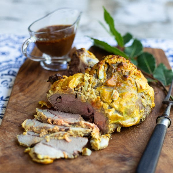 Roast Lamb Coated with Spiced Yoghurt