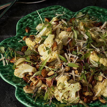 Roasted Cauliflower Salad with Almonds