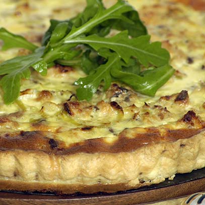 Salmon Quiche with Leeks