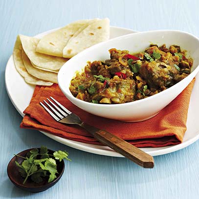 Slow Cooked Lamb Curry with Aubergine