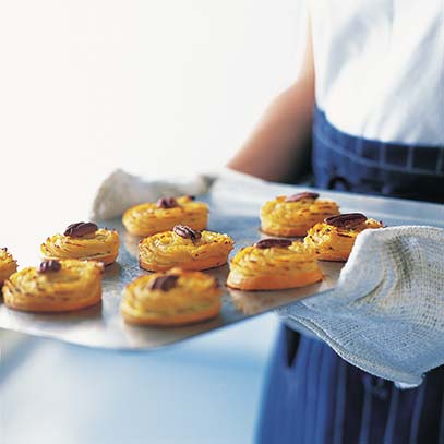 Sweet Potato and Butternut Swirls with Honey and Orange