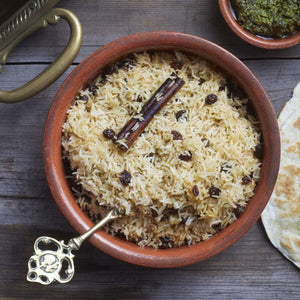 Sweet Yellow Rice with Raisins