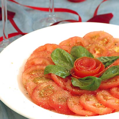 Tomato Rose Salad