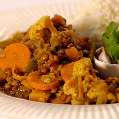 Vegetable Curry with Lentils