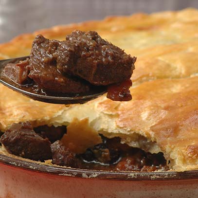 Venison Pie with Port and Prunes