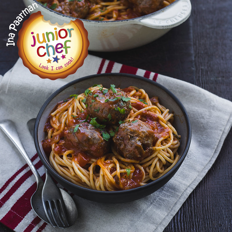 Anne’s Boerie Meatballs with Spaghetti