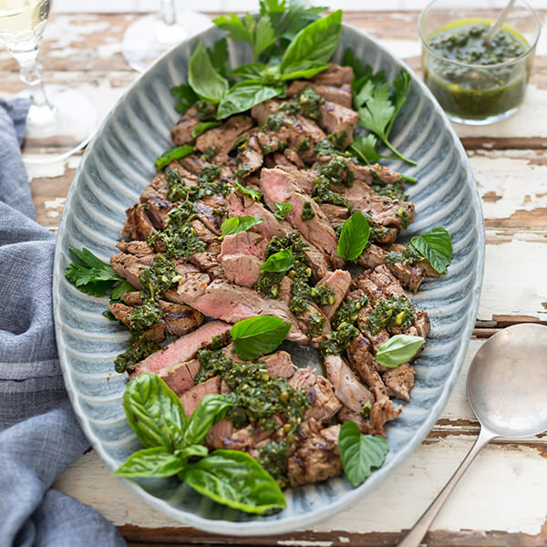 Char-grilled Steak with Salsa Verde