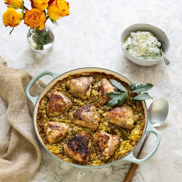 Chicken with Lentil Rice