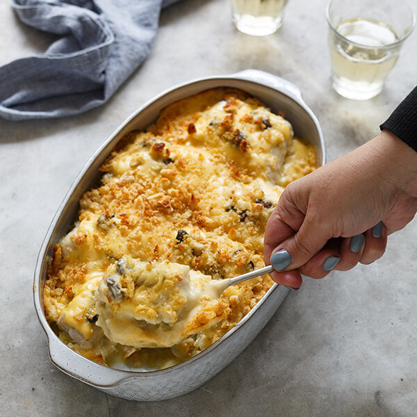 Fish Bake with Smoked Oysters