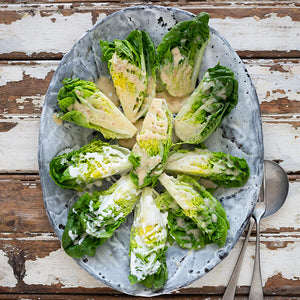 Leaf Salad Wedges with Dressing