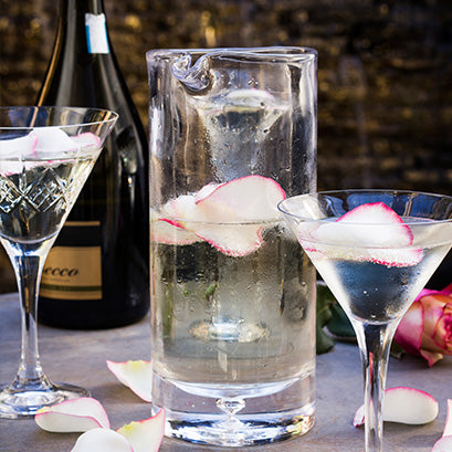 Prosecco Punch with Rose Petals