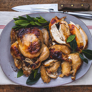 Roast Chicken in Spinach Leaves