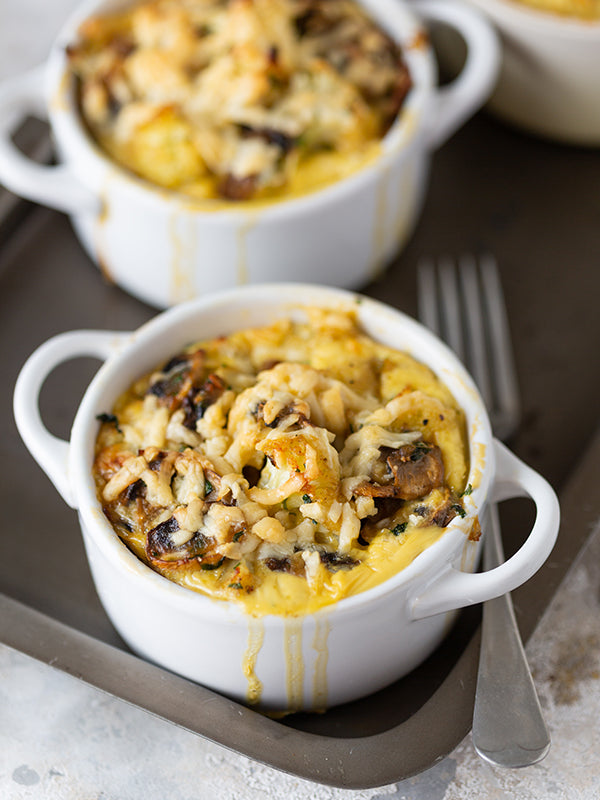 Savoury Bread Puddings with Vegetables