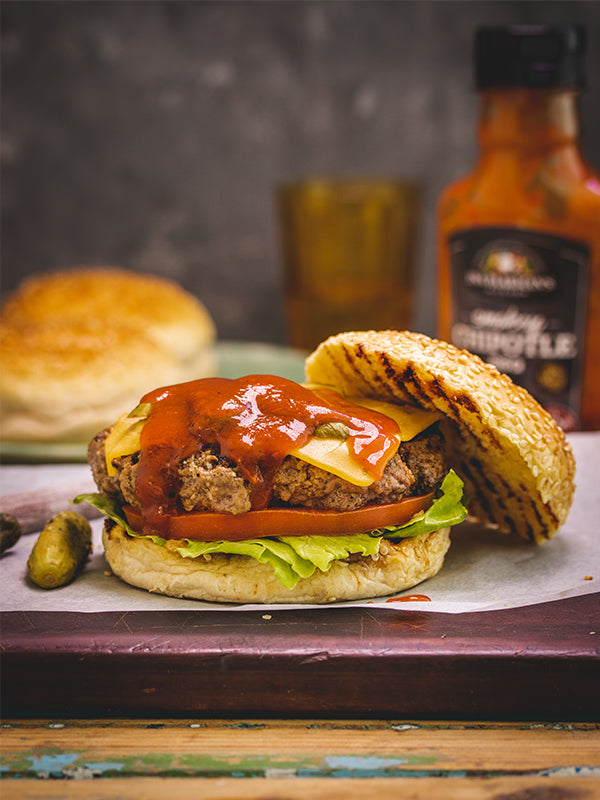 Homestyle Beef Burgers with Chipotle Sauce