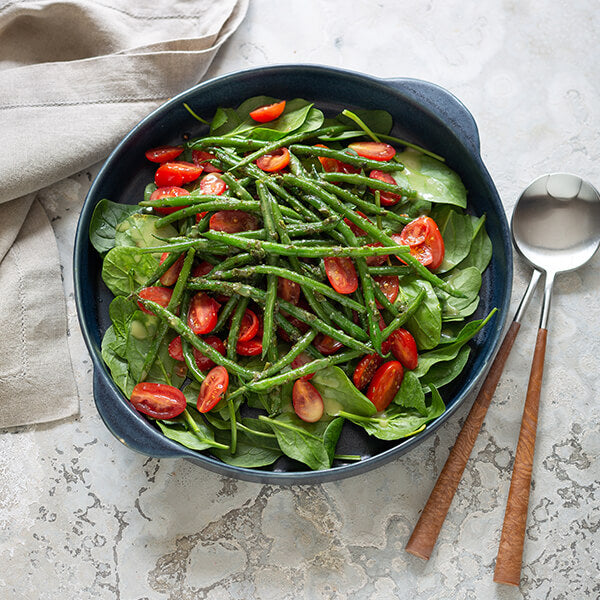 Spinach, Green Bean and Tomato Salad
