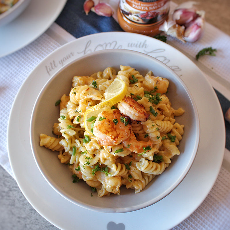 Sun-dried Tomato and Parmesan Prawn Pasta
