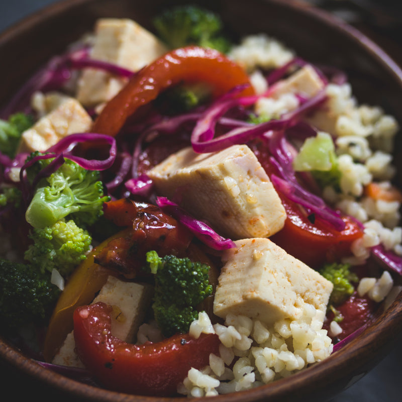 Tofu Grain Bowl with Vegetables